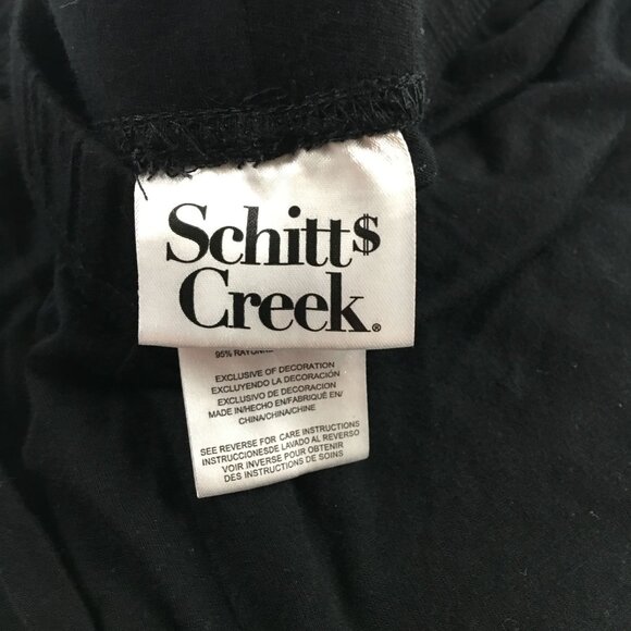 SCHITTS CREEK BLACK RAYON LOUNGE PAJAMA PANTS WOMENS SIZE XXL - Picture 4 of 5